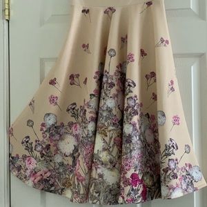 ASOS PETITE Exclusive Printed Scuba Midi Skirt S